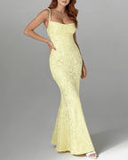 Vyla™ Lace Mermaid Tie-Strap Backless Maxi Dress