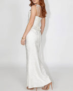 Vyla™ Lace Mermaid Tie-Strap Backless Maxi Dress