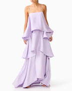Vyla™ Elegant Three-layer Ruffle Sling Maxi Dress