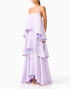 Vyla™ Elegant Three-layer Ruffle Sling Maxi Dress