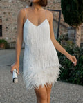 Vyla™ Candyfloss Feather Dream Mini Dress
