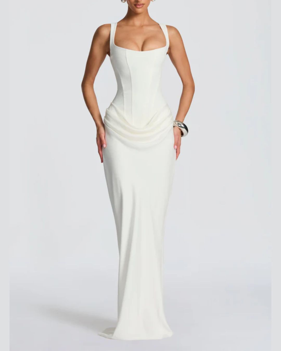 Vyla™ Lace-Up Corset Maxi Dress