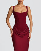 Vyla™ Lace-Up Corset Maxi Dress