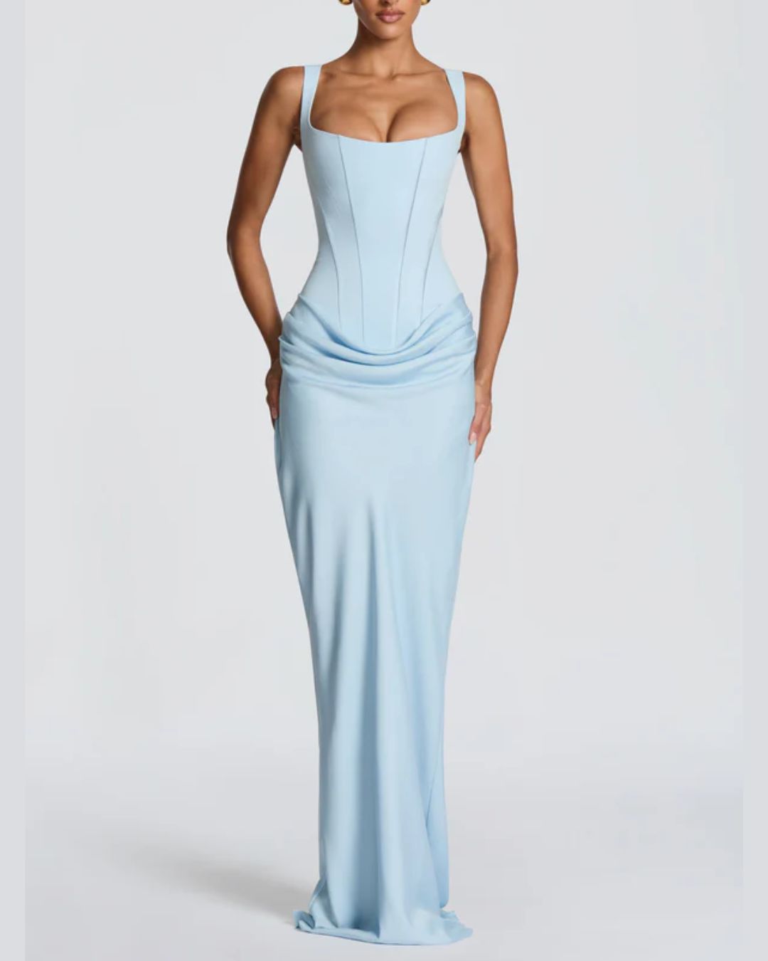 Vyla™ Lace-Up Corset Maxi Dress