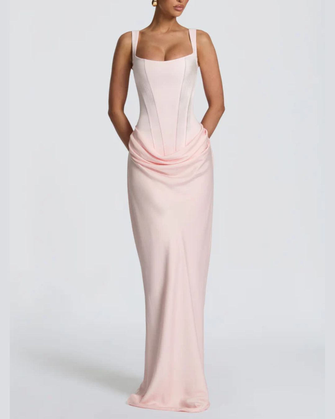 Vyla™ Lace-Up Corset Maxi Dress