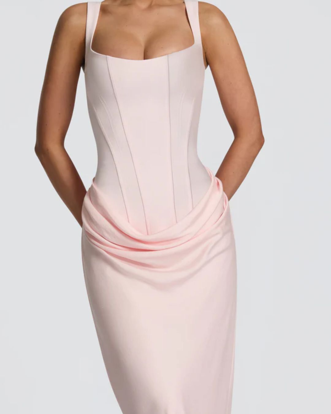 Vyla™ Lace-Up Corset Maxi Dress