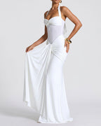 Vyla™ Halter Mesh Mermaid Maxi Dress
