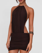Vyla™ Choker Halter Backless Bodycon Mini Dress