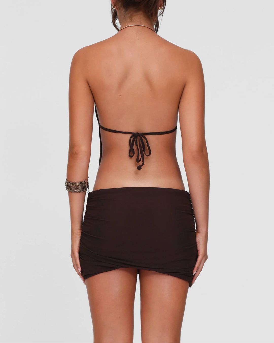 Vyla™ Choker Halter Backless Bodycon Mini Dress