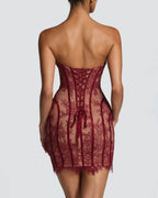 Vyla™ Lace Strapless Bodycon Mini Dress
