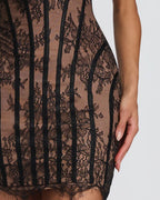 Vyla™ Lace Strapless Bodycon Mini Dress