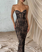 Vyla™ Lace Strapless Bodycon Maxi Dress