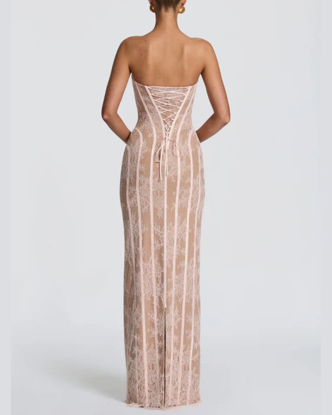 Vyla™ Lace Strapless Bodycon Maxi Dress