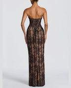 Vyla™ Lace Strapless Bodycon Maxi Dress