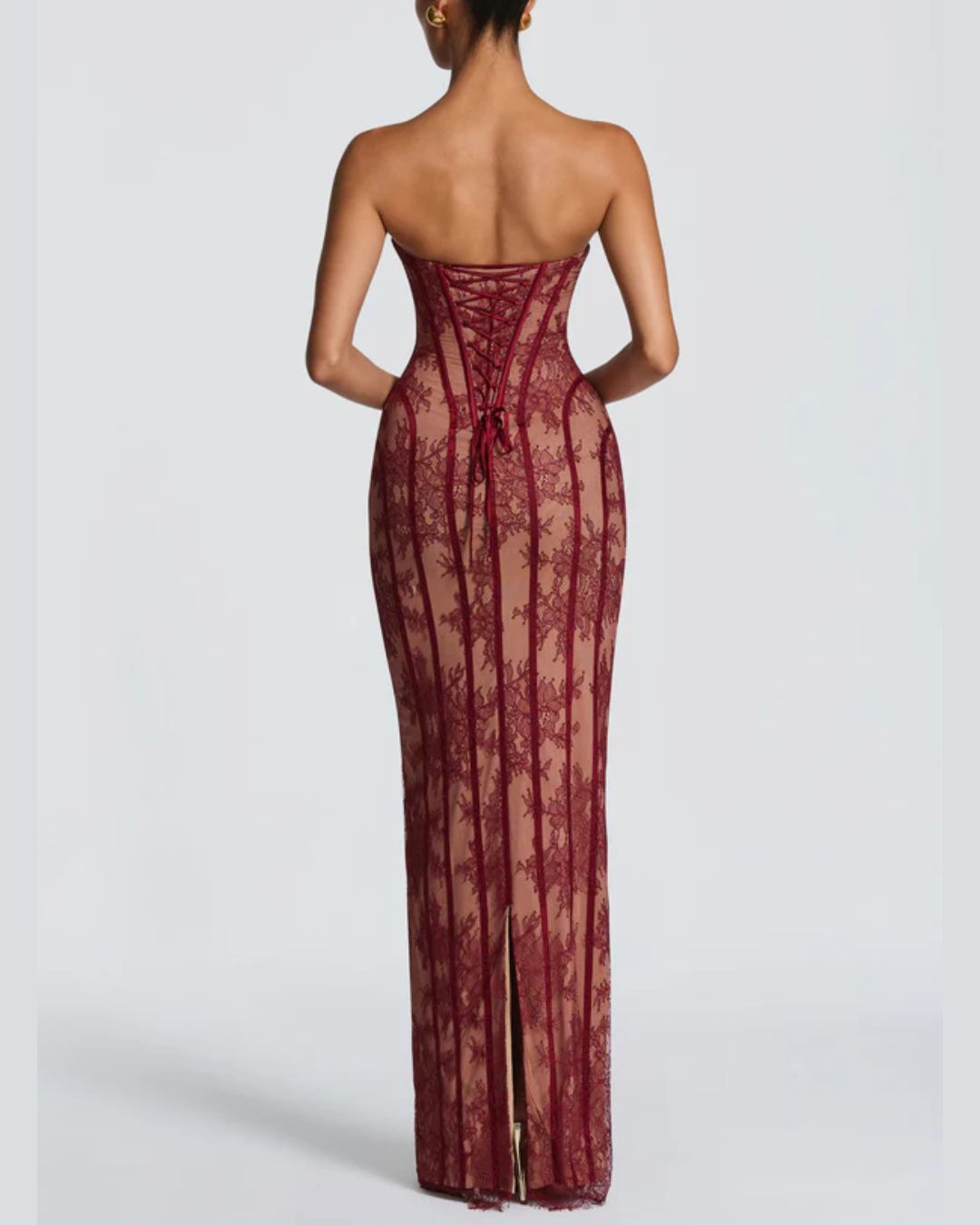 Vyla™ Lace Strapless Bodycon Maxi Dress