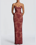 Vyla™ Lace Strapless Bodycon Maxi Dress