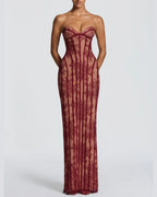 Vyla™ Lace Strapless Bodycon Maxi Dress