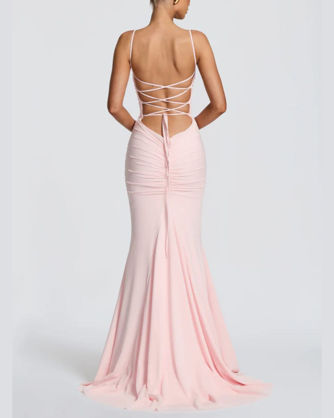 Vyla™ Lace-Up Backless Mermaid Gown