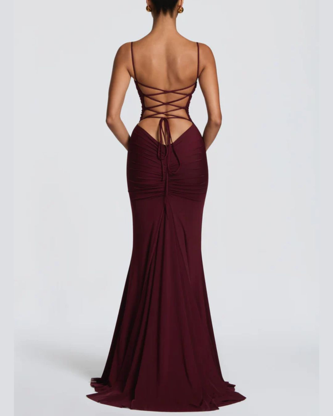 Vyla™ Lace-Up Backless Mermaid Gown