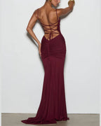 Vyla™ Lace-Up Backless Mermaid Gown