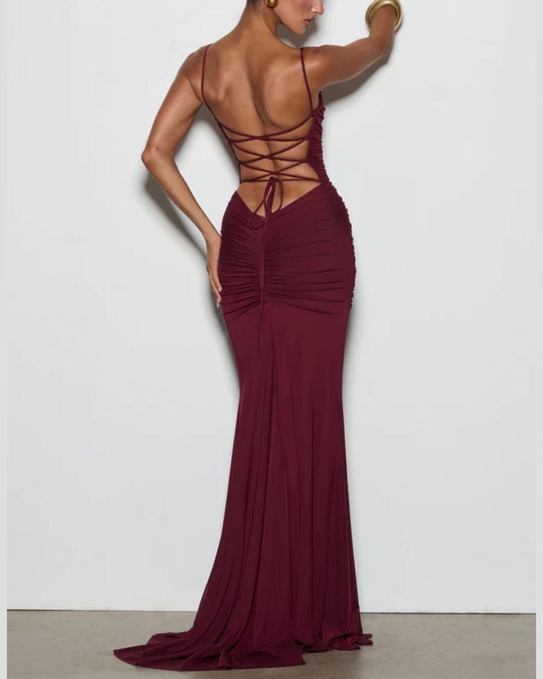 Vyla™ Lace-Up Backless Mermaid Gown