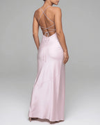 Vyla™ High Slit Open Back Maxi Dress