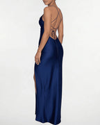 Vyla™ High Slit Open Back Maxi Dress