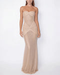 Vyla™ Strapless Shimmer Mesh Mermaid Maxi Dress