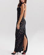 Vyla™ Enchanting Lace Bow-Strap Bodycon Maxi Dress
