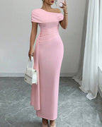 Vyla™ Asymmetrical Draped Maxi Evening Dress