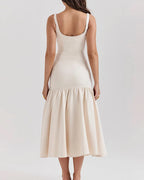 Vyla™ French Elegance Drop Waist Maxi Dress