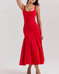 Vyla™ French Elegance Drop Waist Maxi Dress