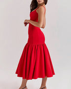 Vyla™ French Elegance Drop Waist Maxi Dress