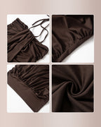 Vyla™ Halter Neck Draped Backless Mini Dress