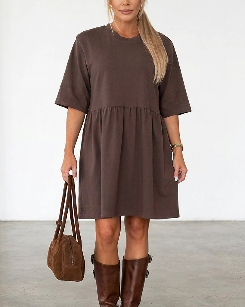 Vyla™ Casual Loose Tiered Mini Dress