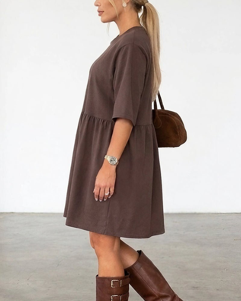 Vyla™ Casual Loose Tiered Mini Dress