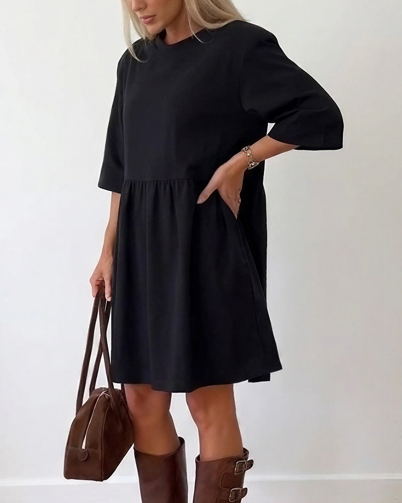 Vyla™ Casual Loose Tiered Mini Dress