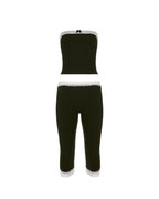 Vyla™ Lace Patchwork Bow Bandeau & Capri Set
