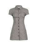 Vyla™ Motley Mini Dress Brown Check
