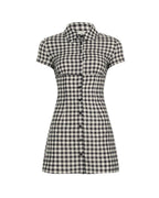 Vyla™ Motley Mini Dress Brown Check