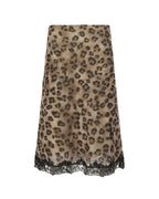 Vyla™ Leopard Lace Patchwork Sheer Midi Skirt