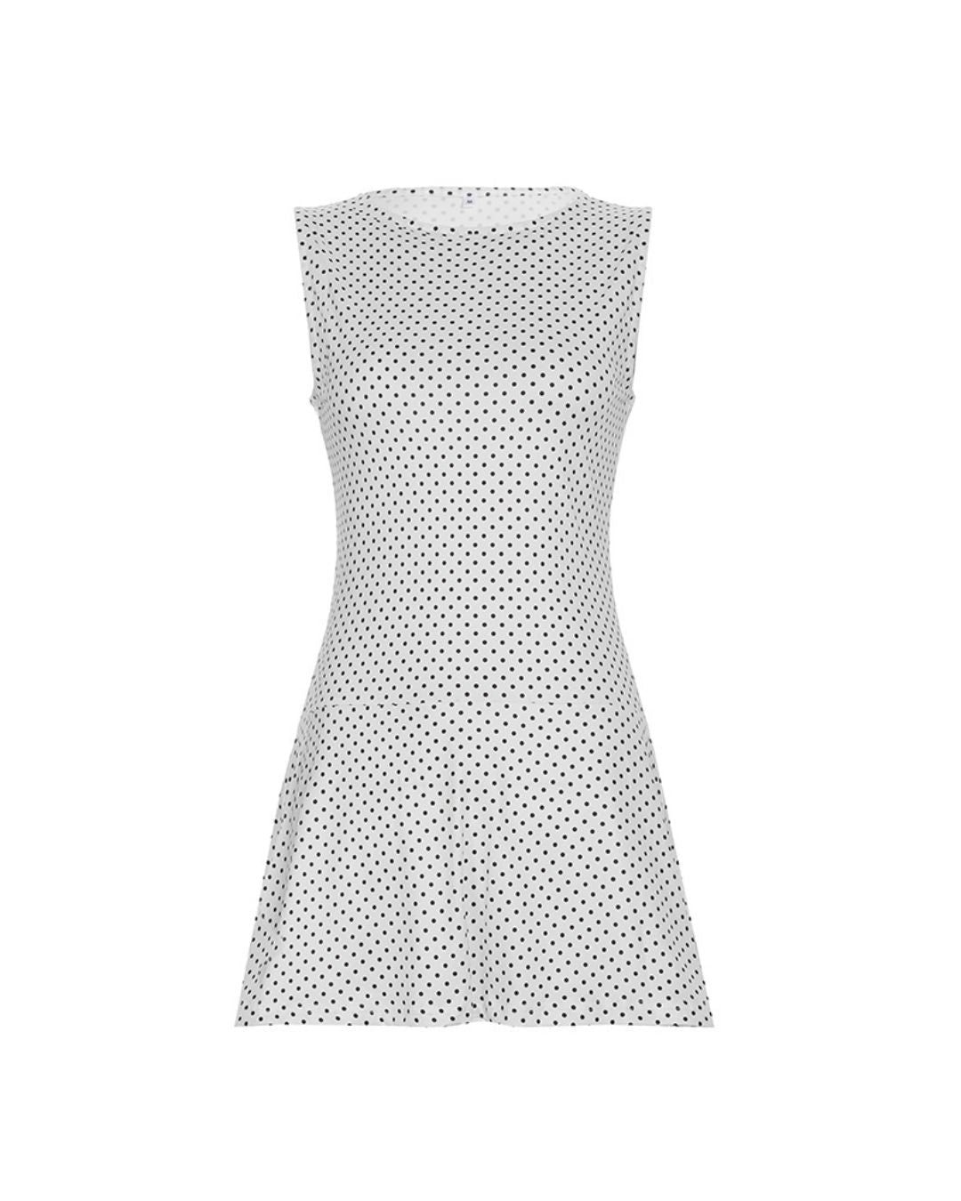 Vyla™ Polka Dot Drop Waist Mini Dress