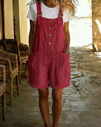 Vyla™ Vintage Short Overalls With Pockets