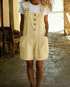 Vyla™ Vintage Short Overalls With Pockets