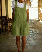 Vyla™ Vintage Short Overalls With Pockets