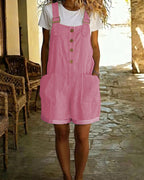Vyla™ Vintage Short Overalls With Pockets