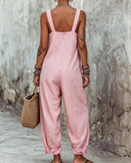 Vyla™ Striped Sleeveless Loose Jumpsuit Summer Casual Romper