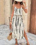 Vyla™ Tie-Dye Midi Slip Dress With Side Slit