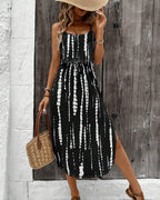 Vyla™ Tie-Dye Midi Slip Dress With Side Slit