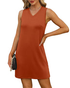 Vyla™ Casual V-Neck Sleeveless Mini Dress